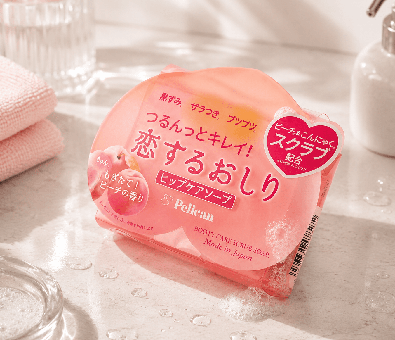 Peach Booty Care Scrub Soap