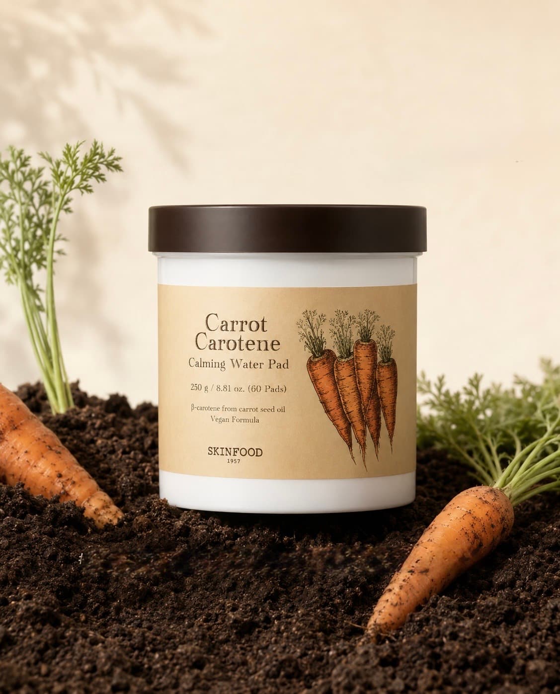 Skinfood Skinfood Carrot Carotene Calming Water Pad 250g / 8.81 oz. / 60 pads
